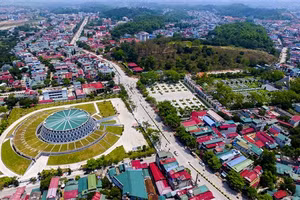 Một góc thành phố Điện Biên Phủ.