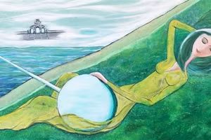 Bức tranh “Nguyệt cầm trắng”.