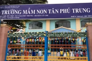 Trường Mầm non Tân Phú Trung 2, một trong 7 cơ sở liên quan vụ án.