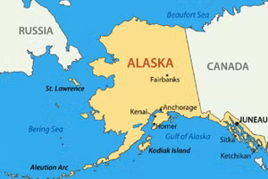 Alaska giáp với Canada, gần Nga và cách rất xa nước Mỹ.