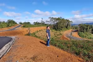 Đường giao thông được mở tại dự án khu biệt thự phía Bắc trung tâm huyện Kon Plông.