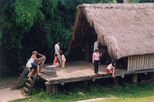 Du khách tham quan Bảo tàng Dân tộc học Việt Nam (ảnh to).