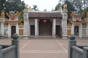 Đình Hoa Xá, nơi gần vị trí “quản bút” trong truyền thuyết.