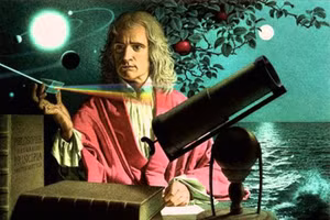 Isaac Newton với Lực hấp dẫn.
