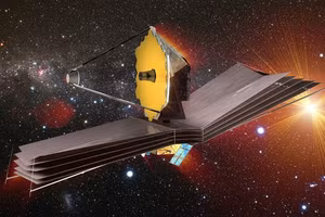 Hình mô phỏng kính thiên văn James Webb.