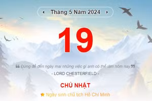Lịch âm hôm nay - Xem lịch âm ngày 19/5