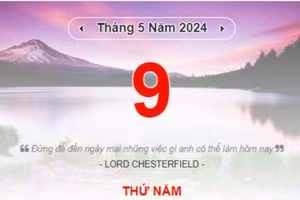 Lịch âm hôm nay - Xem lịch âm ngày 9/5