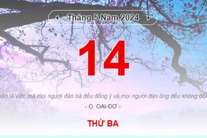 Lịch âm hôm nay - Xem lịch âm ngày 14/5