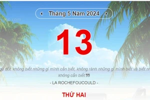 Lịch âm hôm nay - Xem lịch âm ngày 13/5