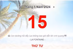 Lịch âm hôm nay - Xem lịch âm ngày 15/5