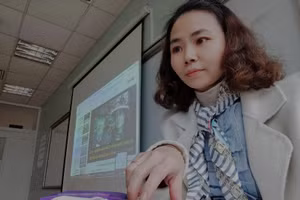 Cô Trần Thị Hội, giáo viên Trường Olympia (Hà Nội).