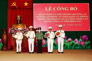 Công an Đồng Nai điều động, bổ nhiệm lãnh đạo Phòng An ninh mạng. 