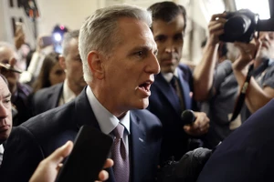 Ông Kevin McCarthy tại Điện Capitol Hoa Kỳ, Washington, DC, ngày 3/10. (Ảnh: AFP).