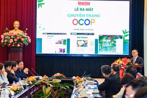 Quang cảnh buổi lễ ra mắt Chuyên trang OCOP của Báo Nhân Dân.