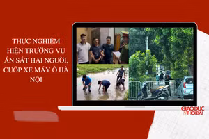 Thực nghiệm hiện trường vụ án sát hại người, cướp xe máy ở Hà Nội