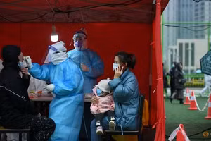 Xét nghiệm Covid-19 tại Thiên Tân, Trung Quốc.