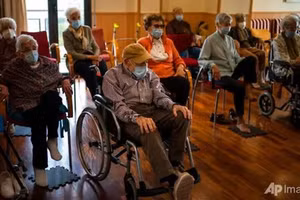 Tại một nhà dưỡng lão tại Tây Ban Nha.