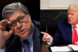  Bộ trưởng Tư pháp Mỹ Bill Bar (trái) và TT Trump.