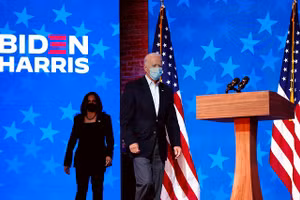 Ông Joe Biden chuẩn bị có bài phát biểu trước quốc gia khi được coi là đắc cử tổng thống. 