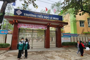 Trường Tiểu học Lê Mao (TP Vinh, Nghệ An) nơi xảy ra sự việc một số học sinh nhập viện nghi do hít phải khí độc từ súng đồ chơi.