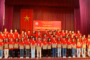 Đội tuyển thi chọn học sinh giỏi quốc gia tỉnh Điện Biên chụp ảnh lưu niệm.