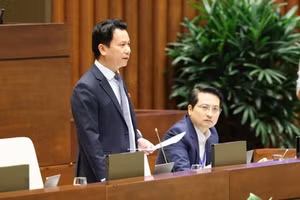 Bộ trưởng Đặng Quốc Khánh trả lời chất vấn tại Quốc hội, sáng 4/6.