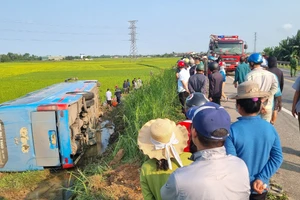 Hiện trường vụ tai nạn giao thông.