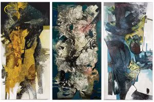 Tác phẩm 'Hợp thể số 3', chất liệu tổng hợp - Nguyễn Thiện Đức.