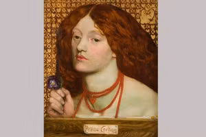 Bức tranh 'Nữ hoàng trong tim' của họa sĩ Dante Gabriel Rossetti (1828 - 1882), vẽ khi đang yêu đương Siddal say đắm. Ảnh: Bbc.com