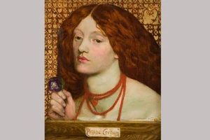 Bức tranh 'Nữ hoàng trong tim' của họa sĩ Dante Gabriel Rossetti (1828 - 1882), vẽ khi đang yêu đương Siddal say đắm. Ảnh: Bbc.com