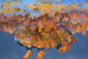 Tác phẩm 'Mây 3' trong một triển lãm năm 2018.