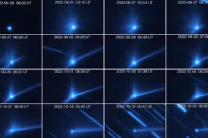 Các nhà thiên văn học đã sử dụng Kính viễn vọng Cực lớn ở Chile để theo dõi đám mây mảnh vỡ do tác động của DART tạo ra.