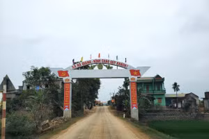 Xã Hà Giang và xã Hà Tiến chỉ cách nhau một con sông. (Ảnh: TG)