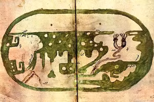 Bản đồ thế giới thô sơ của Ibn Hawqal. Ảnh: Ancient-origins