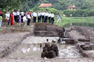 Hố khai quật cánh đồng Nội Trong.