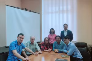 Thành viên nhóm nghiên cứu thực hiện chuyến công tác tại Viện Hóa học Hữu cơ - Viện Hàn lâm Khoa học Nga.