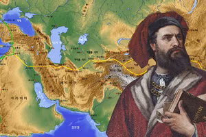 Marco Polo là một thương gia và nhà thám hiểm gốc Venezia. Tranh minh họa: INT