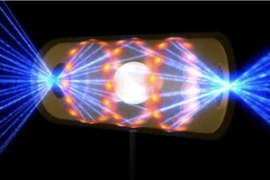 Phản ứng tổng hợp hạt nhân.