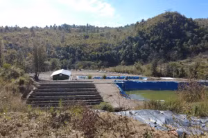 Dự án thủy điện tích năng ở làng Hengbung. Ảnh: Reuters