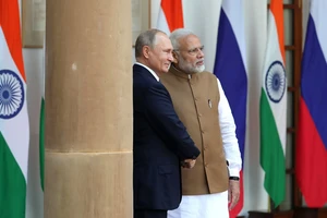 Tổng thống Nga Putin và Thủ tướng Ấn Độ Narendra Modi.