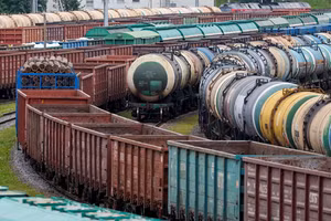 Ga đường sắt ở Kaliningrad, Nga.