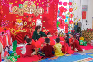 Các trường mầm non tư thục đang đảm nhận tốt nhiệm vụ giáo dục mầm non.