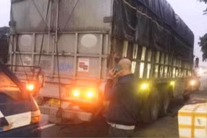 Hiện trường vụ tai nạn (Ảnh BHT).