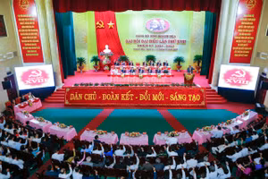 Toàn cảnh Đại hội Đảng bộ tỉnh Khánh Hòa lần thứ XVIII họp phiên trù bị.