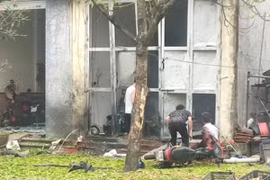 Hiện trường vụ nổ.