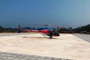 Máy bay trực thăng Bell 505 số hiệu VN-8650 trước khi gặp nạn. Ảnh: Minh Cương