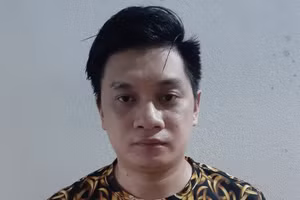 Nguyễn Văn Kiên tại cơ quan công an.