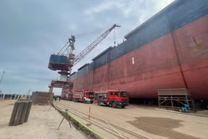 Tàu biển Oriental Glory nơi xảy ra vụ nổ sáng 2/2.