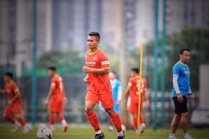 Cầu thủ Hồ Thanh Minh, người ghi bàn thắng duy nhất cho đội tuyển U23 Việt Nam trong trận đấu gặp U23 Myanmar (Ảnh: Internet).