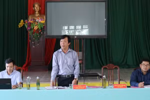 Ông Đoàn Thành Nhân, Phó giám đốc Sở GD&ĐT Kon Tum phát biểu tại buổi làm việc.